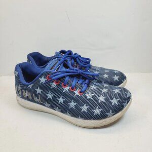 NOBULL Running Shoes USA Stars Trainer Superfabric Red Lace Men 8.5 Women 10